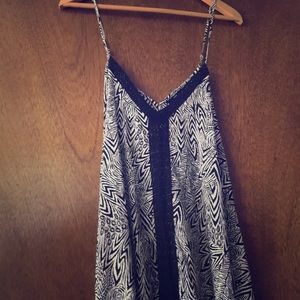 Black and white flowing summer dress